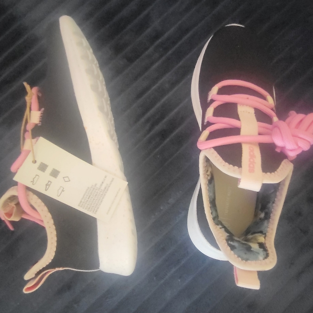 Adidas Black and Pink Athletic Shoes